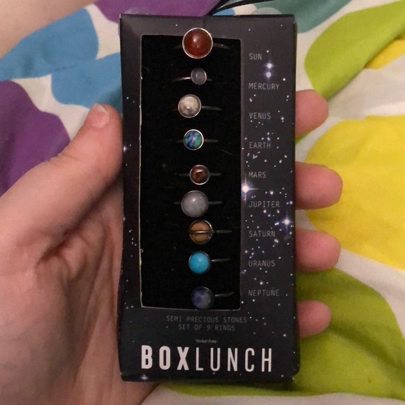 Nwt Box Lunch Solar System Ring Set Nwt